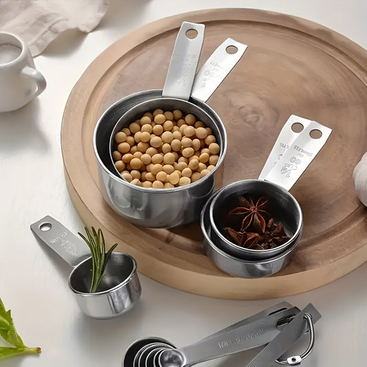 10 Sets of Stainless Steel Measuring Cups And Spoons