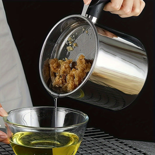 Stainless Steel Kitchen Grease Container with Filter