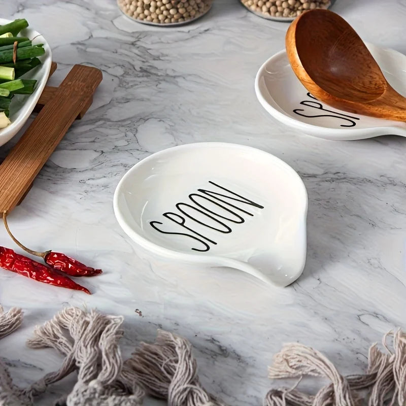 1pc/2pcs Ceramic Spoon Rest
