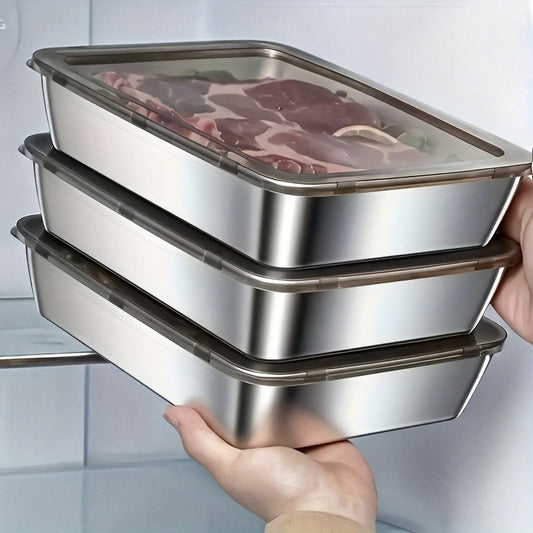 3pcs Stainless Steel Food Storage Containers