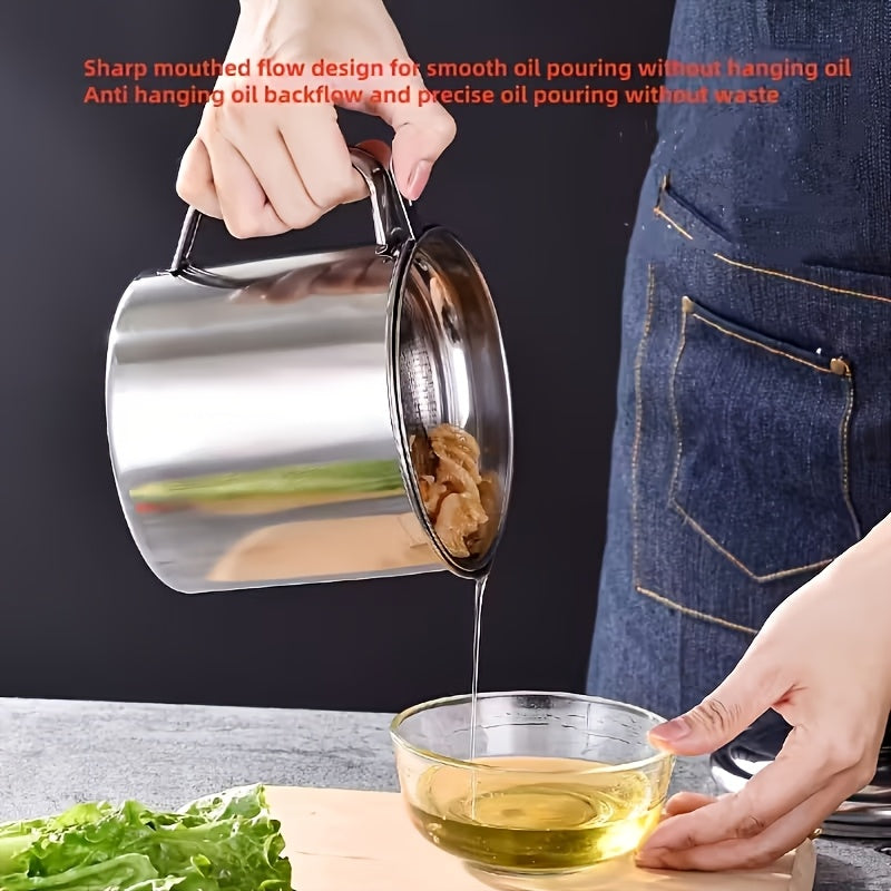 Stainless Steel Kitchen Grease Container with Filter