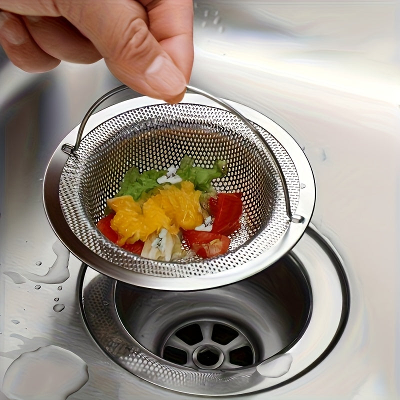 Stainless steel sink filter with handle