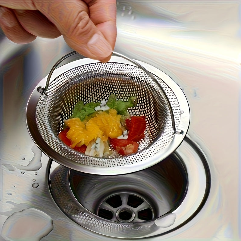 Stainless steel sink filter with handle