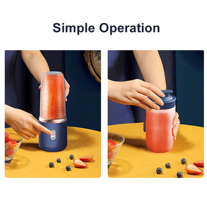 400ml Usb Rechargeable Electric Personal Blender Mini Portable Blender for Fresh Juice Juicer