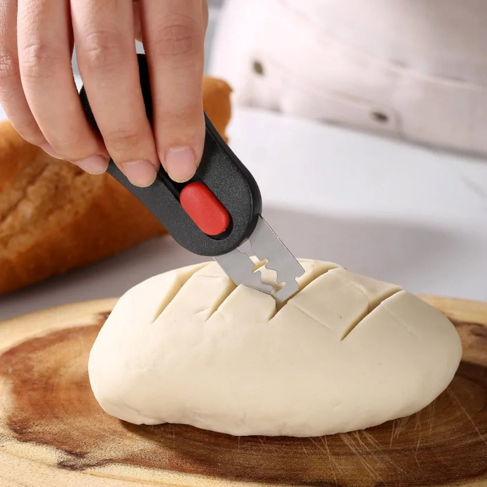 Bread Scoring Blade Sourdough Dough Cutter Tool with 5Pcs Bread Scoring Knife Cutter Refrigerator Stickers Kitchen Baking Tools