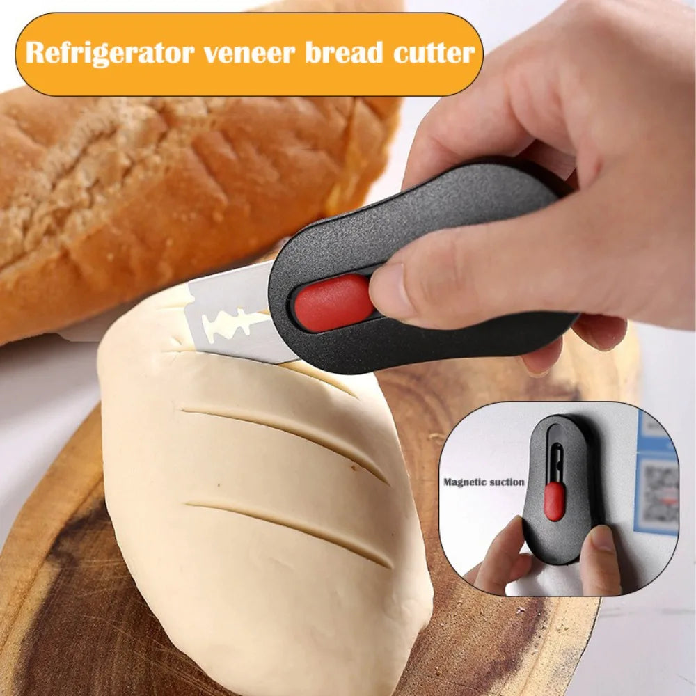 Bread Scoring Blade Sourdough Dough Cutter Tool with 5Pcs Bread Scoring Knife Cutter Refrigerator Stickers Kitchen Baking Tools