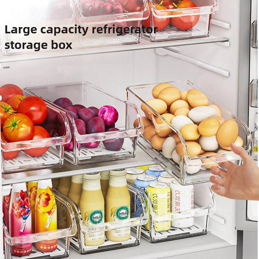 Fridge Organizers and Storage Containers for Fruit, Vegetable, Food, Drinks