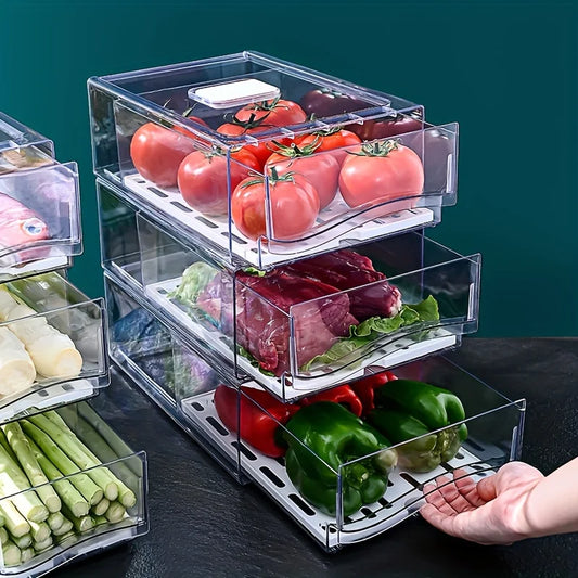 1pc Kitchen refrigerator storage box drawer