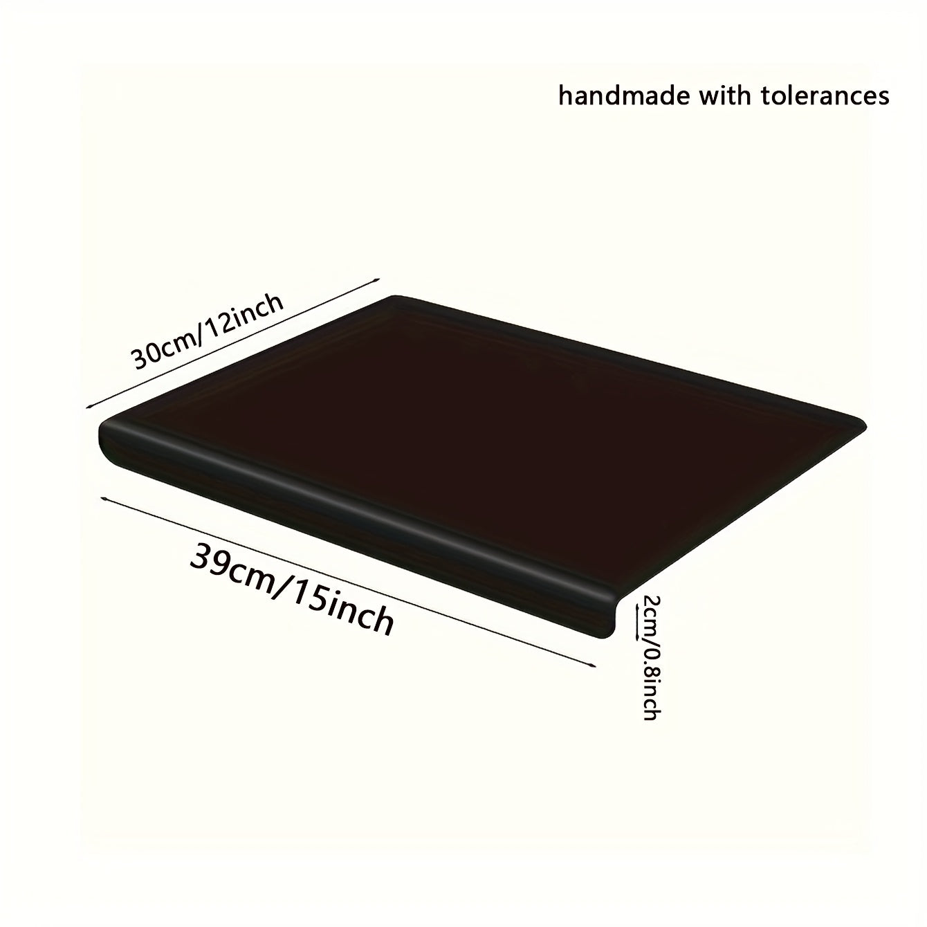 Large High Tenacity Cutting Board with Lip, Black Cutting Board for Countertops, Tabletop Cutting Board for Kitchen Essentials