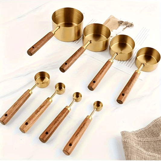 8pcs Stainless Steel Measuring Cup and Spoon Set