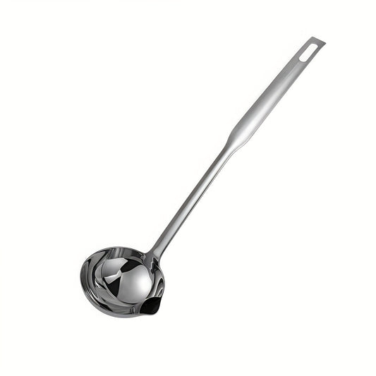 1pc Stainless Steel Oil Separator Spoon Kitchen Creative Oil Soup Separation Spoon Oil Filter Spoon Household Hot Pot Soup Spoon with Oil Separation